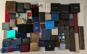 Quantity of Jewellery Boxes, all empty - for watches, rings, assorted jewellery, a more modern