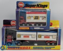 Matchbox Super Kings K17 K24 Scammell Container Truck, single and double containers. Displays well