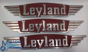 3x Commercial Vehicles Grill Plate Sing Leyland, all looking unused size 49cm long