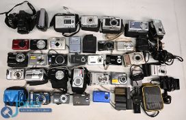 Selection of Digital Cameras to include various makers Cannon, Sony, Fuji, Pentax, Praktica,