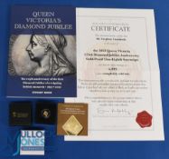 Hattons of London 22k Gold Coin. 2022 Queen Victoria 125th Diamond Jubilee Anniversary One-Eight