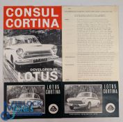 Lotus Cortina Sales Brochures Catalogues, and a list of specs the race tuned in the international