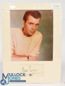 Autographs Classic Film / Comedy Dirk Bogarde signed on paper mounted with colour photograph mounted