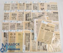 WW2 Newspapers Selection featuring the Times, Daily Mail, Daily Express, Bristol Evening Post, The