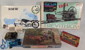 Plastic Model Kits Moto BMW 500cc and Side Car by Protar Italy, mint boxed 1963, Aurora Old Timer