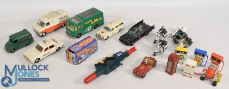 Dinky, Matchbox, Corgi Diecast Vehicles Corgi Batmobile with Figures, Matchbox K4 Mercedes