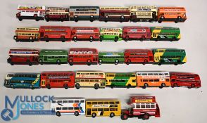 Collection of Diecast Buses to include Mostly Double Deckers all having different advertising by