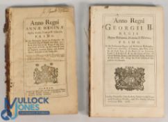 Land Tax two extensive printed Acts of Parliament dated 1702 (Reign of Queen Anne) and 1728 (Reign
