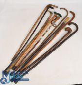 Selection of Walking Sticks Some natural examples from trees with various grips to include bone