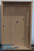 A fine glass collectors Display Case Cabinet - suitable for diecast models - in light ash, with 10