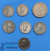 British Copper Coinage to consist of George III 1773 half penny, 1797 cartwheel penny, 1799 half