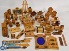 Large Collection of Mauchline Ware / Treen Covering many places to include Uckfield, Kilmarnock,