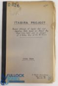 1929 Report on The Itabira Project Hand written report on Estimate of Capital cost and operating