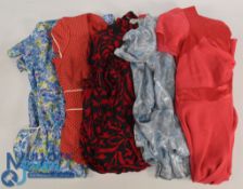 Ladies Vintage Clothing blue flowered by Carmelle size 14, red / white dots by Principles, green /