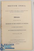 British India 1839 - 61 page booklet sub titled 