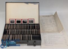 Vintage Kodak Red Edge Travel Slides, covering the USA and Canada c1953 slides in metal storage case