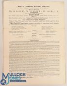 Eastern Counties Railway Company Prospectus 1834. A large interesting and detailed 4-page prospectus