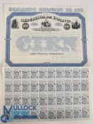 Bolivia: Government Loan Republica de Bolivia - 8% Loan Bearer Bond for 100 pesos, unissued and