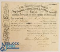 The Thames Iron Works, Ship Building, Engineering and Dry Dock Company Limited, £100 Share