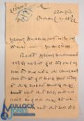 India - History - Handwritten Letter - In service to Murabbi Maganlalbhai Gandhi, At Bardoli - It is