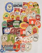 Beer Bottle Labels circa 1930-50s, mostly the oval labels of the period. a good dealer's lot of 50