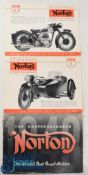 Norton Motorcycle Catalogue 1948 - a 12 catalogue, black and white page photographs of 1947