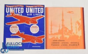 Aviation (2) - Aero Espresso Italiana 1932, attractive 24 page publicity booklet with over 40