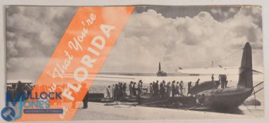 Pan American Airways, Florida 1938 - 18 page brochure, printed on art paper with basic details of