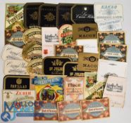Early Wine Bottle Labels over 100 Years Old mainly circa 1880s-1910: an attractive period