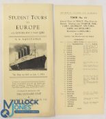 SS Aquitania 1925 Cunard Line Tours to Europe - has 31 pages and 6 photographs. listing and