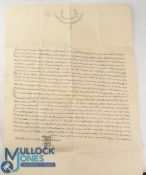 Ottoman Empire: Internal Pass (Passport) or Firman circa 1880s-1910. A very large impressive