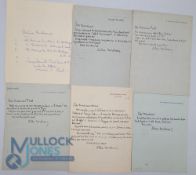 Autograph: Octave Mirbeaux, French author. Group of five autograph letters signed various