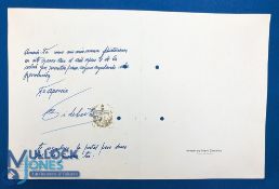 Autograph Fidel Castro Revolutionary Cudan Leader: a greeting card signed and inscribed by Castro,