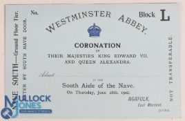 Coronation Invitation: Their Majesties King Edward VII and Queen Alexandra June 26th 1902. Fine