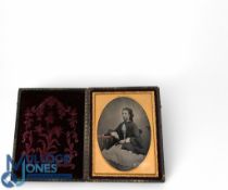Fine quality Ambrotype Photograph Cheltenham c1856-59. An attractive finely hand coloured