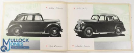 The New Lanchester Ten 1947 - large 12 page brochure with 12 photographs of this car, details,