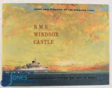 Brochure For the RMS Windsor Castle of The Union Castle Fleet launched 1959 for the South Africa