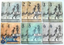 Twelve Stockholm Sweden 1958 European Athletic Championships programmes - All 6 days programmes