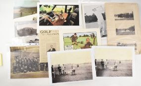 Golf Selection of Collectables to include Postcards, Letterheads, Newspaper cuttings, Photographs,