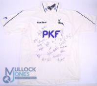 Signed Nottinghamshire CCC Cricket Shirt Sponsors PKF (L) short sleeves, signed by 20 players