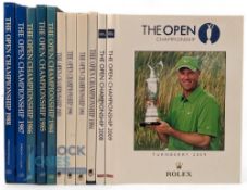 The Open Championship Annuals 1984-2009, a part run of years 1984-1994 plus 2008, 2009 all with D/
