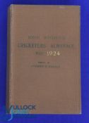 Rebound John Wisden's Cricketers Almanack 1924 - hardback in good condition with a small worn edge