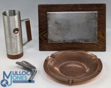 Dave Thomas Golf Professional Golfer and Course Architect Trophy & Award, to include a 1958 Empire