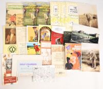 Golf Publications and ephemera to include Printed photographs, Booklets, Magazines (box)