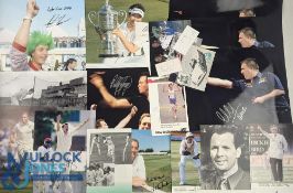 Signed Sporting Photographs 20 b&w plus colour images to include Max Faulkner press photograph,