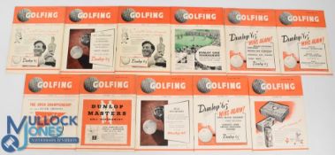1955 Golfer Golf Monthly Magazines, a complete year, full of golf articles and adverts (12)