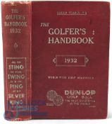 The Golfers Handbook & Year Book 1932. Illustrated with photographs and advertisements, red cloth