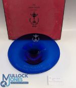 2013 PGA Cup Cobalt Blue Glass Bowl, Slaley Hall Northumberland, a large Inkerman London bowl with
