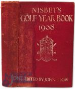 The Golfers Handbook & Year Book 1908 - illustrated with photographs and advertisements, red cloth