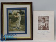 1950 Walter (Wally) R Hammond Gloucestershire County Cricket Club Annual Dinner Presentation